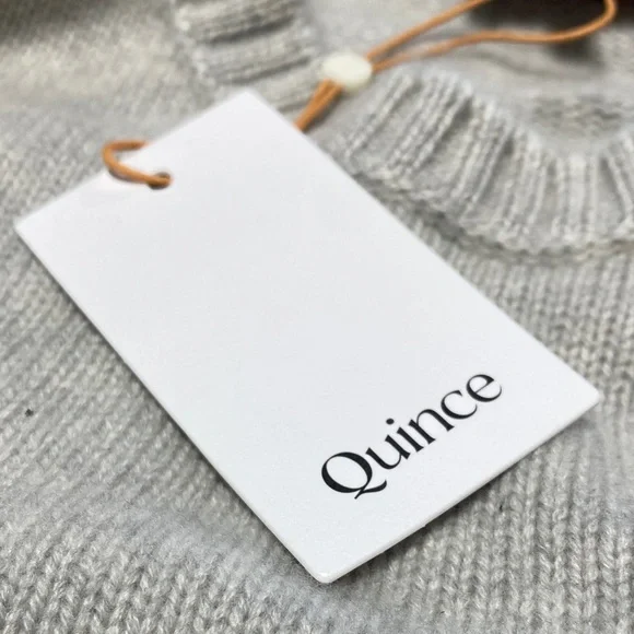 Quince Light Gray Cashmere Crewneck Sweater - M - Picture 6 of 6